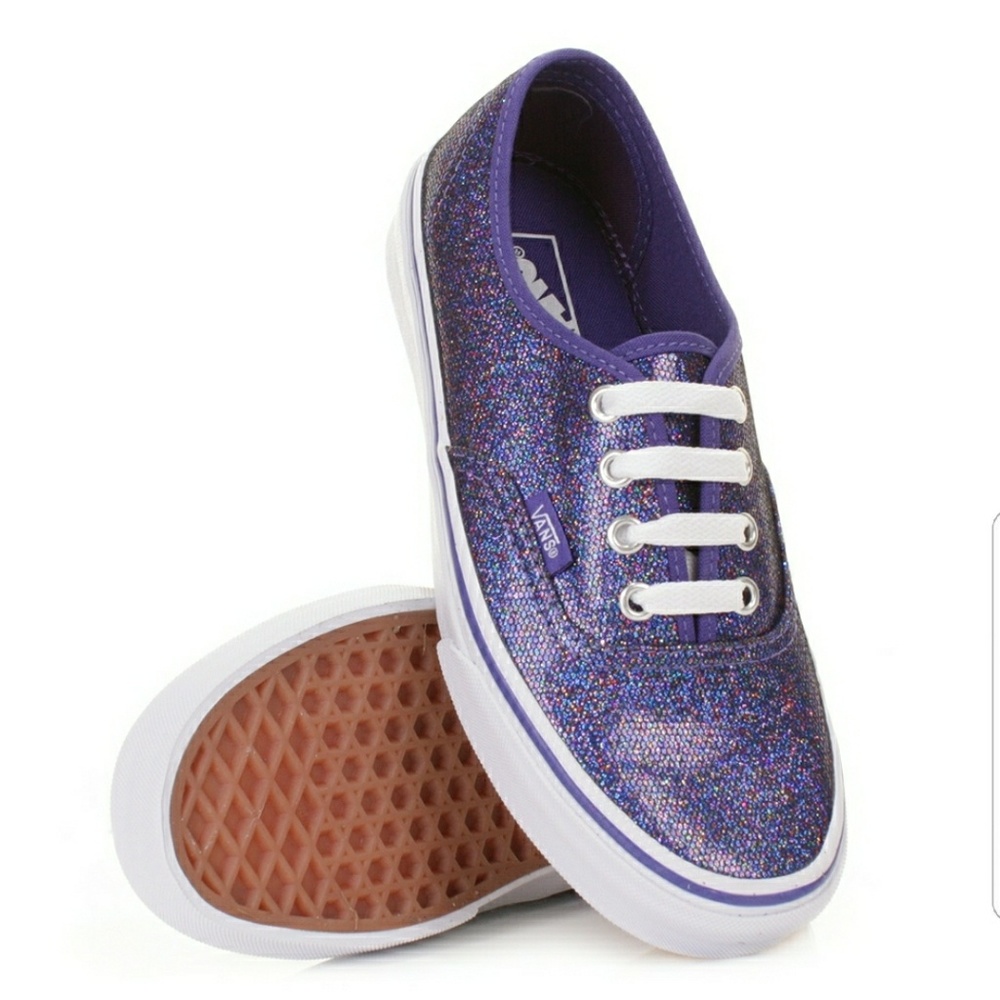 Vans off the wall Purple Sparkly sneakers